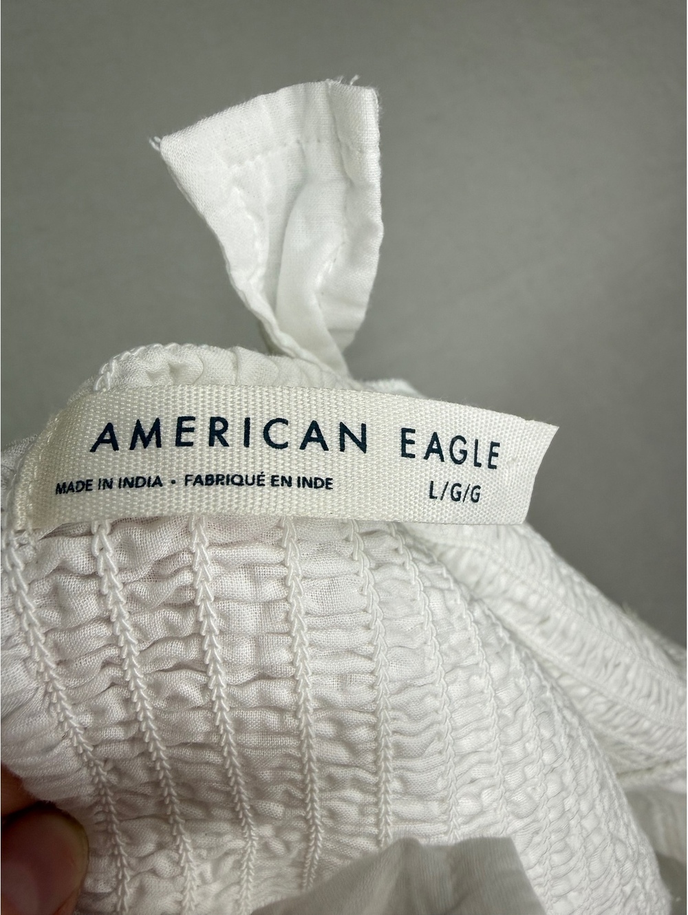 American Eagle White Eyelet Embroidered Mini Dress Women’s Large W Pockets - Picture 7 of 7